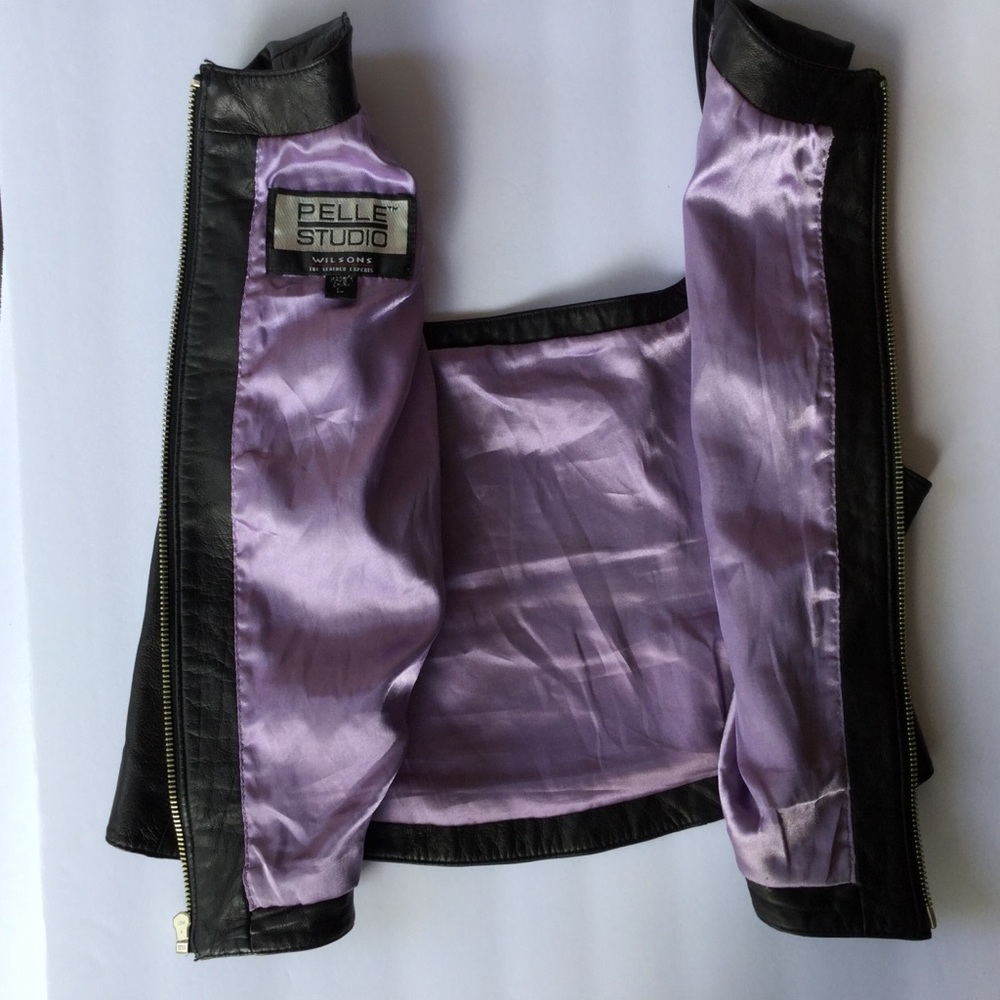 Wilsons Dark Brown Leather Crop Top Size L - Picture 4 of 8